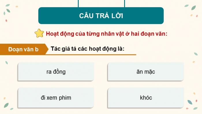 Giáo án điện tử Tiếng Việt 5 cánh diều Bài 4: Luyện tập tả người (Tả hoạt động, tính cách)