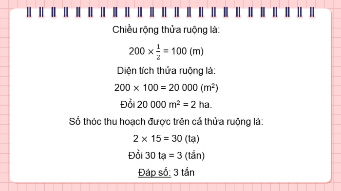 Giáo án PPT dạy thêm Toán 5 Chân trời bài 13: Héc-ta