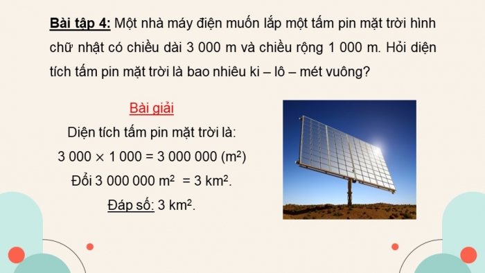 Giáo án PPT dạy thêm Toán 5 Chân trời bài 14: Ki-lô-mét vuông