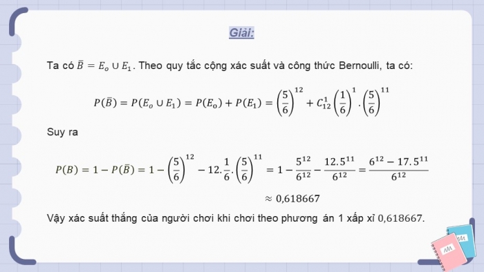 Giáo án điện tử chuyên đề toán 12 kết nối bài 2: Biến ngẫu nhiên có phân số nhị thức và áp dụng