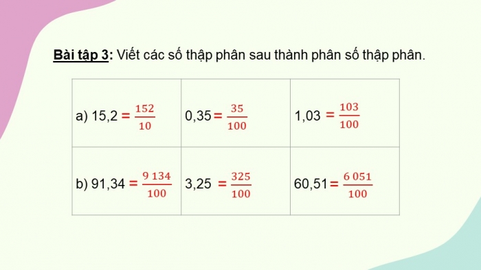 Giáo án PPT dạy thêm Toán 5 Chân trời bài 19: Hàng của số thập phân. Đọc, viết số thập phân