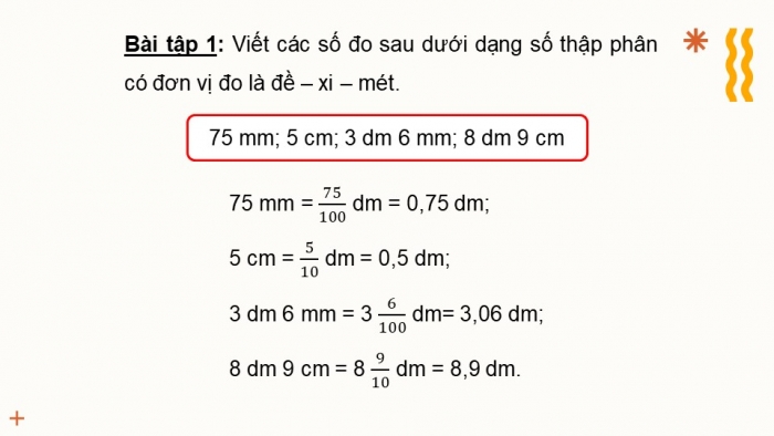 Giáo án PPT dạy thêm Toán 5 Chân trời bài 24: Viết các số đo độ dài dưới dạng số thập phân