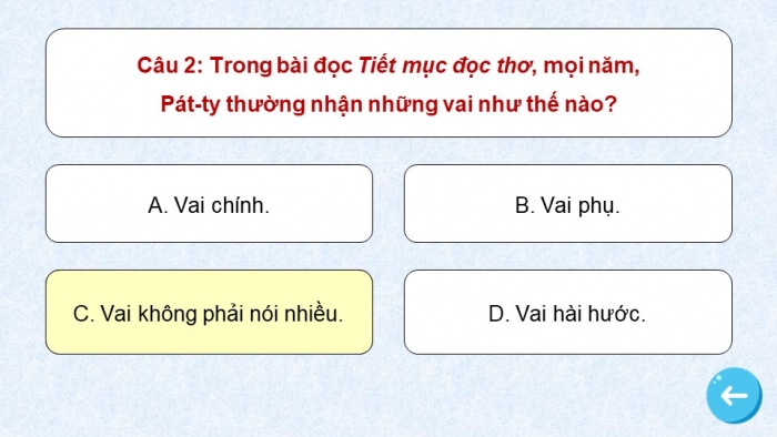 Giáo án PPT dạy thêm Tiếng Việt 5 cánh diều Bài 4: Tiết mục đọc thơ, Luyện tập về từ đa nghĩa