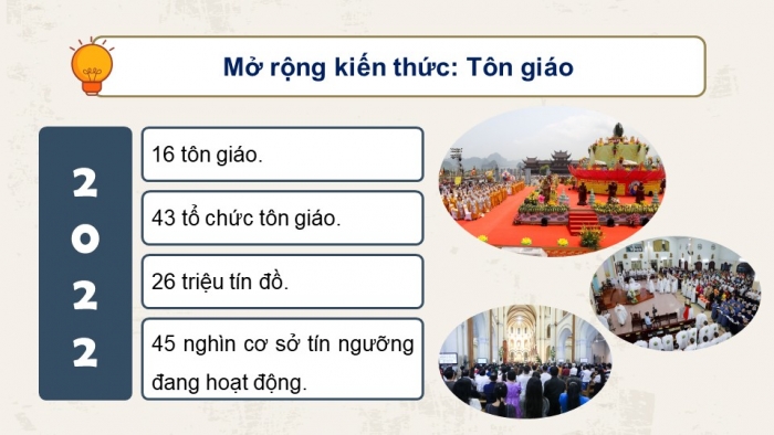 Giáo án điện tử chuyên đề Lịch sử 12 chân trời CĐ 1 Phần 1: Khái lược về tín ngưỡng và tôn giáo