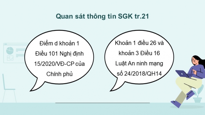 Giáo án điện tử Tin học 9 cánh diều Chủ đề D Bài 2: Khía cạnh pháp lí, đạo đức, văn hóa của việc trao đổi thông tin qua mạng