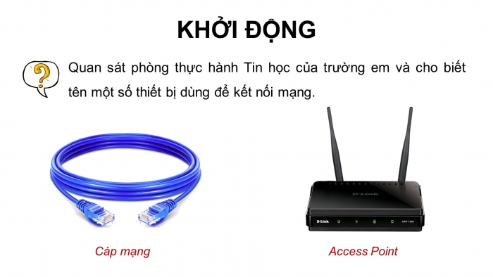 Giáo án điện tử Khoa học máy tính 12 chân trời Bài B4: Vai trò của các thiết bị mạng