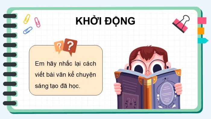 Giáo án điện tử Tiếng Việt 5 kết nối Bài 4: Viết bài văn kể chuyện sáng tạo