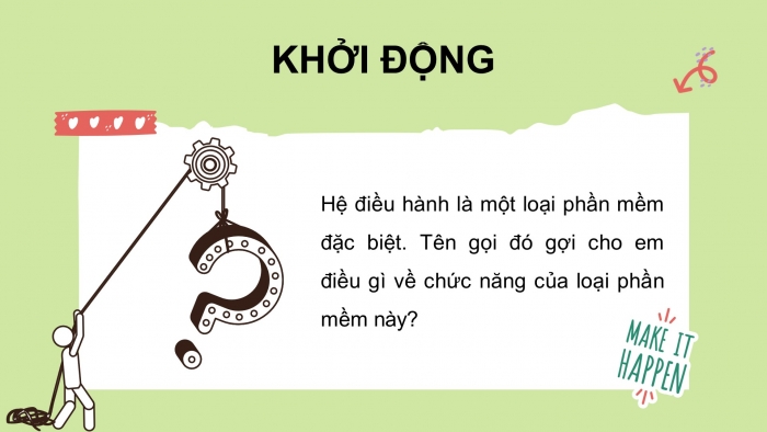 Giáo án điện tử bài 4: Một số chức năng của hệ điều hành