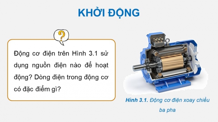 Giáo án điện tử Công nghệ 12 Điện - Điện tử Cánh diều Bài 3: Mạch điện xoay chiều ba pha