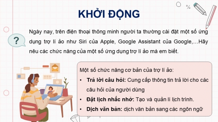 Giáo án điện tử Tin học ứng dụng 12 chân trời Bài A2: Trí tuệ nhân tạo và cuộc sống