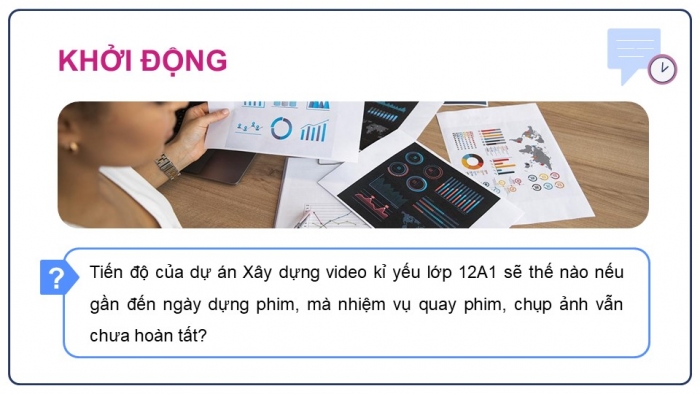 Giáo án điện tử chuyên đề tin học ứng dụng 12 kết nối bài 4: Quản lí tiến độ dự án