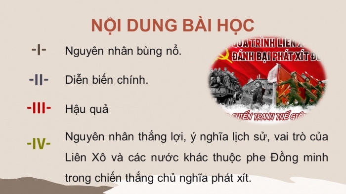 Giáo án điện tử Lịch sử 9 cánh diều bài 4: Chiến tranh thế giới thứ hai (1939 - 1945) (P3)