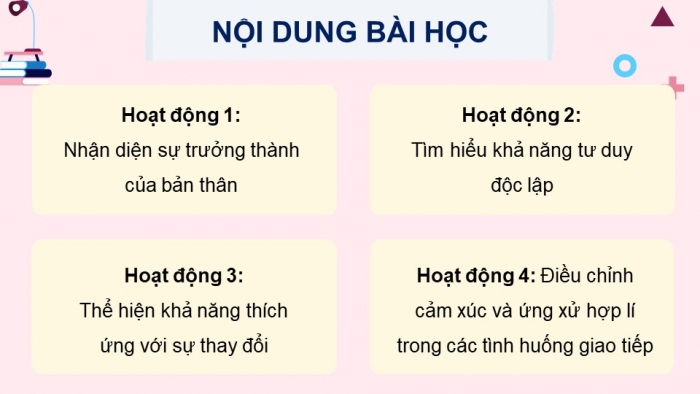 Giáo án điện tử hoạt động trải nghiệm 12 chân trời bản 2 chủ đề 1 hoạt động 3,4