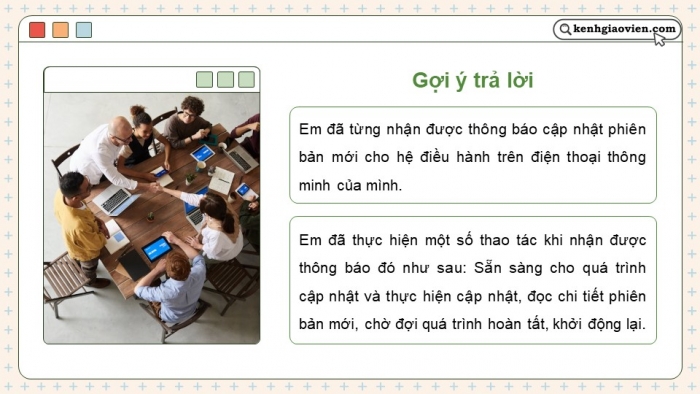 Giáo án điện tử chuyên đề Tin học ứng dụng 12 cánh diều Bài 3: Cài đặt hệ điều hành trên thiết bị di động