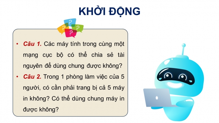 Giáo án điện tử Tin học ứng dụng 12 kết nối Bài 5: Thực hành chia sẻ tài nguyên trên mạng