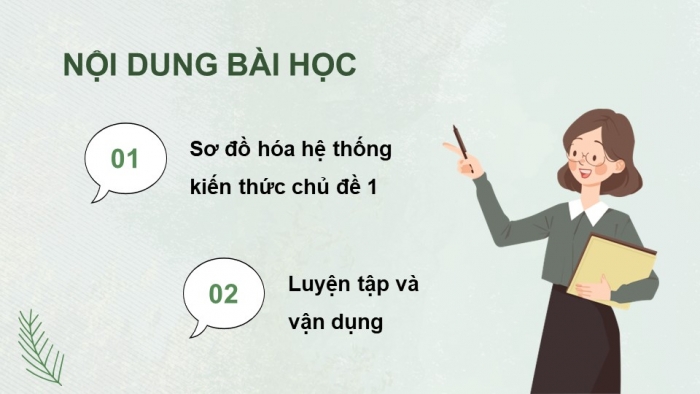 Giáo án điện tử Công nghệ 12 Lâm nghiệp Thủy sản Cánh diều Bài Ôn tập chủ đề 1