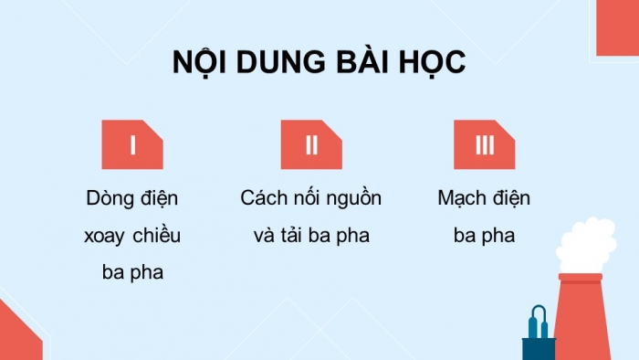 Giáo án điện tử Công nghệ 12 Điện - Điện tử Kết nối Bài 3: Mạch điện xoay chiều ba pha