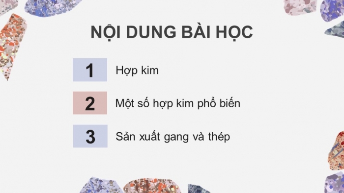 Giáo án điện tử KHTN 9 chân trời - Phân môn Hoá học Bài 18: Giới thiệu về hợp kim