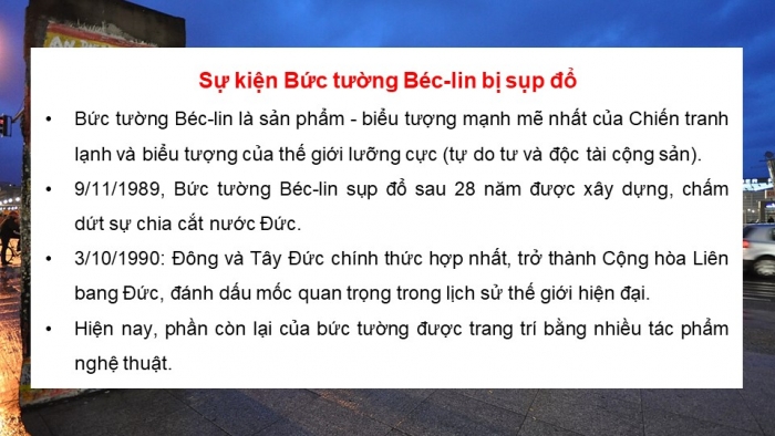 Giáo án điện tử Lịch sử 12 cánh diều Bài 3: Trật tự thế giới sau Chiến tranh lạnh