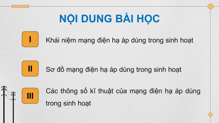 Giáo án điện tử Công nghệ 12 Điện - Điện tử Cánh diều Bài 7: Mạng điện hạ áp dùng trong sinh hoạt