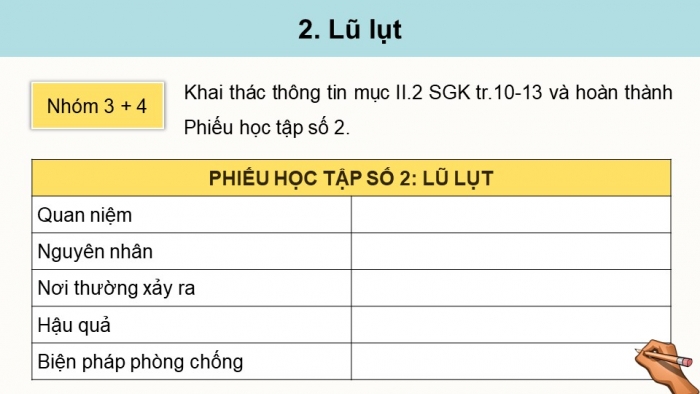 Giáo án điện tử chuyên đề địa lí 12 kết nối CĐ 1 phần 2: Một số thiên tai thường xảy ra ở Việt Nam