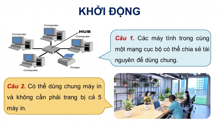 Giáo án điện tử Tin học ứng dụng 12 kết nối Bài 5: Thực hành chia sẻ tài nguyên trên mạng