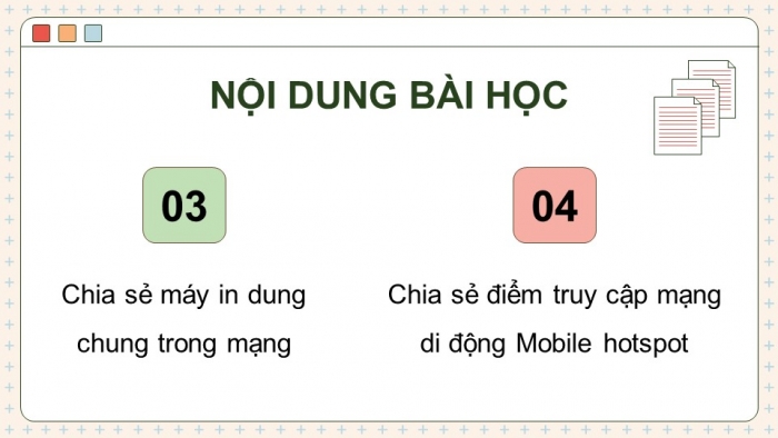 Giáo án điện tử Khoa học máy tính 12 chân trời Bài B2: Các chức năng mạng của hệ điều hành