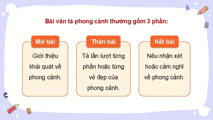 Giáo án điện tử Tiếng Việt 5 kết nối Bài 10: Tìm hiểu cách viết bài văn tả phong cảnh (tiếp theo)