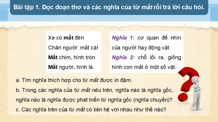 Giáo án điện tử Tiếng Việt 5 kết nối Bài 13: Từ đa nghĩa