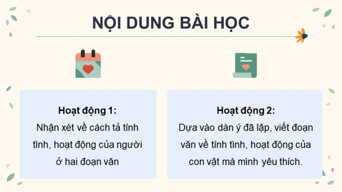 Giáo án điện tử Tiếng Việt 5 cánh diều Bài 4: Luyện tập tả người (Tả hoạt động, tính cách)