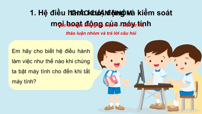 Giáo án điện tử bài 4: Một số chức năng của hệ điều hành