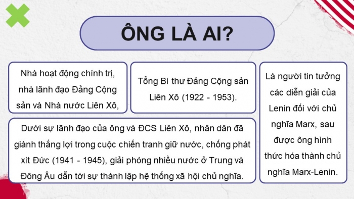 Giáo án điện tử Lịch sử 12 chân trời Bài 2: Trật tự thế giới trong Chiến tranh lạnh