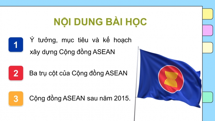 Giáo án điện tử Lịch sử 12 cánh diều Bài 5: Cộng đồng ASEAN Từ ý tưởng đến hiện thực