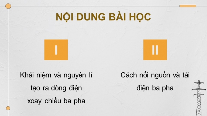 Giáo án điện tử Công nghệ 12 Điện - Điện tử Cánh diều Bài 3: Mạch điện xoay chiều ba pha