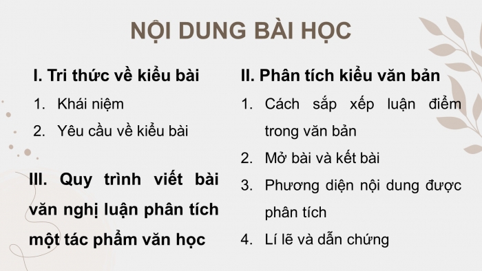 Giáo án điện tử Ngữ văn 9 chân trời Bài 2: Viết bài văn nghị luận phân tích một tác phẩm văn học