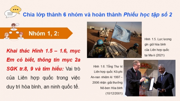 Giáo án điện tử Lịch sử 12 chân trời Bài 1: Liên hợp quốc (P2)