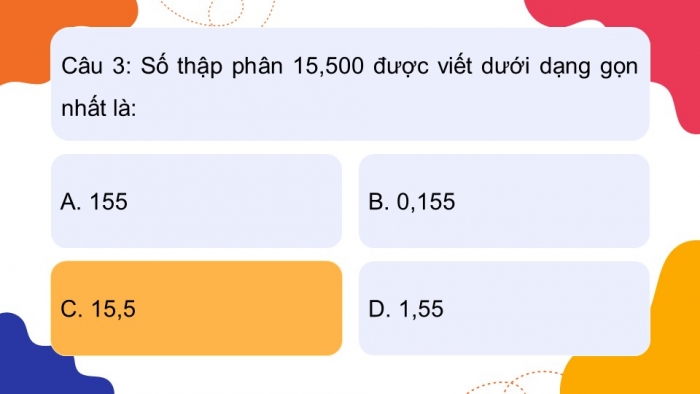 Giáo án PPT dạy thêm Toán 5 Chân trời bài 20: Số thập phân bằng nhau