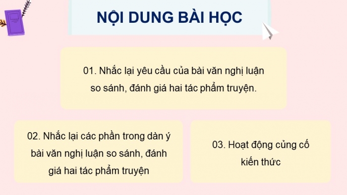 Giáo án PPT dạy thêm Ngữ văn 12 Cánh diều bài 1: Viết bài văn nghị luận so sánh, đánh giá hai tác phẩm truyện