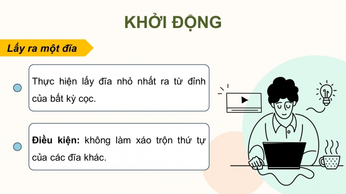 Giáo án điện tử chuyên đề Khoa học máy tính 12 chân trời Bài 1.2: Ngăn xếp