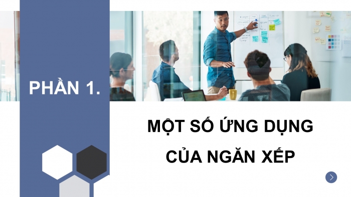 Giáo án điện tử chuyên đề Khoa học máy tính 12 chân trời Bài 1.4: Ứng dụng của ngăn xếp