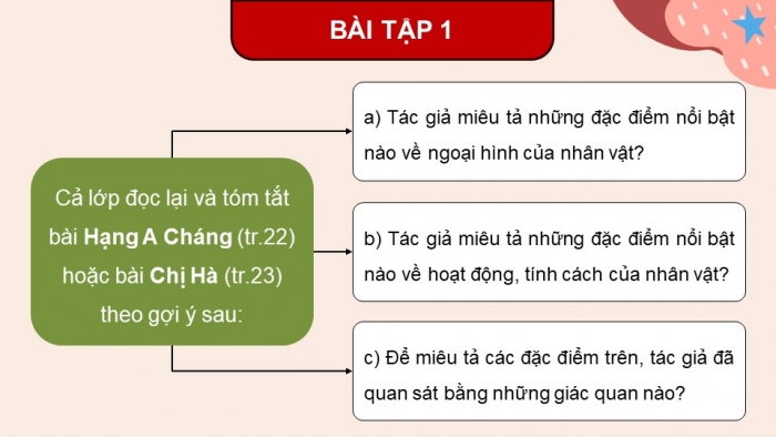 Giáo án điện tử Tiếng Việt 5 cánh diều Bài 2: Luyện tập tả người (Quan sát)