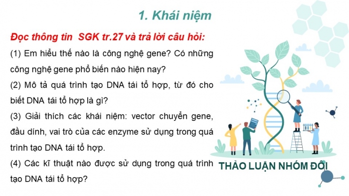 Giáo án điện tử Sinh học 12 kết nối Bài 5: Công nghệ di truyền