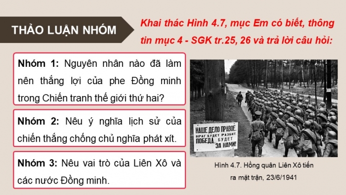 Giáo án điện tử Lịch sử 9 chân trời Bài 4: Chiến tranh thế giới thứ hai (1939 – 1945) (P3)