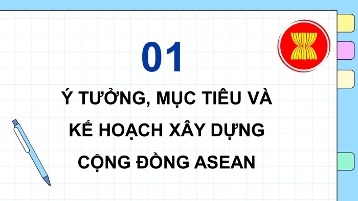 Giáo án điện tử Lịch sử 12 chân trời Bài 5: Cộng đồng ASEAN Từ ý tưởng đến hiện thực