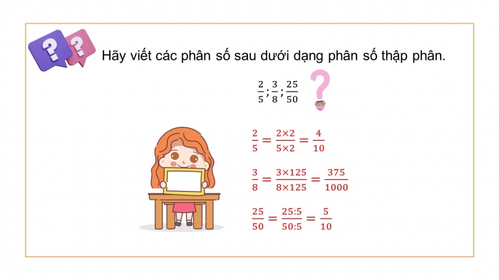 Giáo án PPT dạy thêm Toán 5 Kết nối bài 4: Phân số thập phân