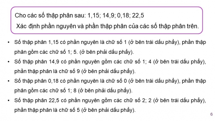 Giáo án PPT dạy thêm Toán 5 Chân trời bài 18: Số thập phân