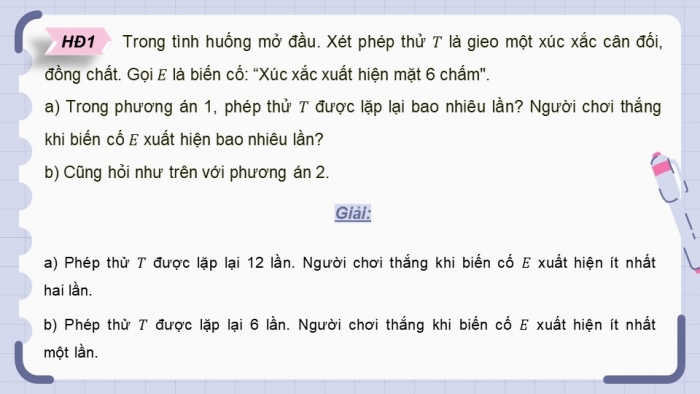 Giáo án điện tử chuyên đề toán 12 kết nối bài 2: Biến ngẫu nhiên có phân số nhị thức và áp dụng