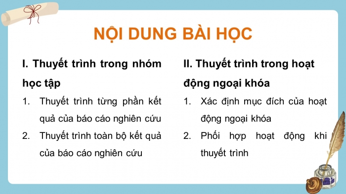 Giáo án điện tử chuyên đề ngữ văn 12 kết nối CĐ 1 phần 3: Thuyết trình về kết quả của báo cáo nghiên cứu