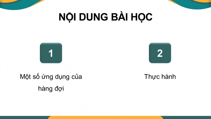 Giáo án điện tử chuyên đề Khoa học máy tính 12 chân trời Bài 1.3: Ứng dụng của hàng đợi