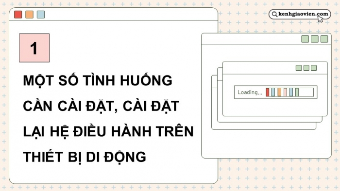 Giáo án điện tử chuyên đề Tin học ứng dụng 12 cánh diều Bài 3: Cài đặt hệ điều hành trên thiết bị di động